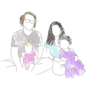 Simple Personalised Family Illustrations