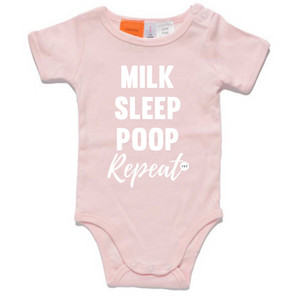 Milk Sleep Poop Repeat Romper